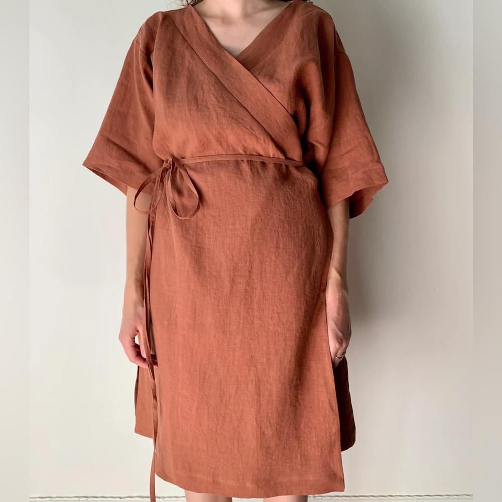 Atelier B - Linen wrap dress No2216w